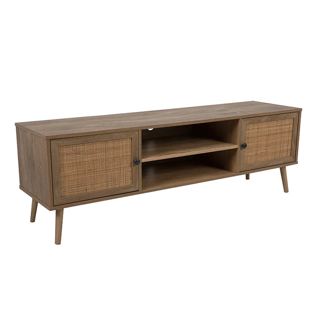 Φωτογραφία προϊόντος: LIBERTA AMMOS TV STAND 2ΠΟΡΤΕΣ ΦΥΣΙΚΟ ΜΕ RATTAN 150x39x49