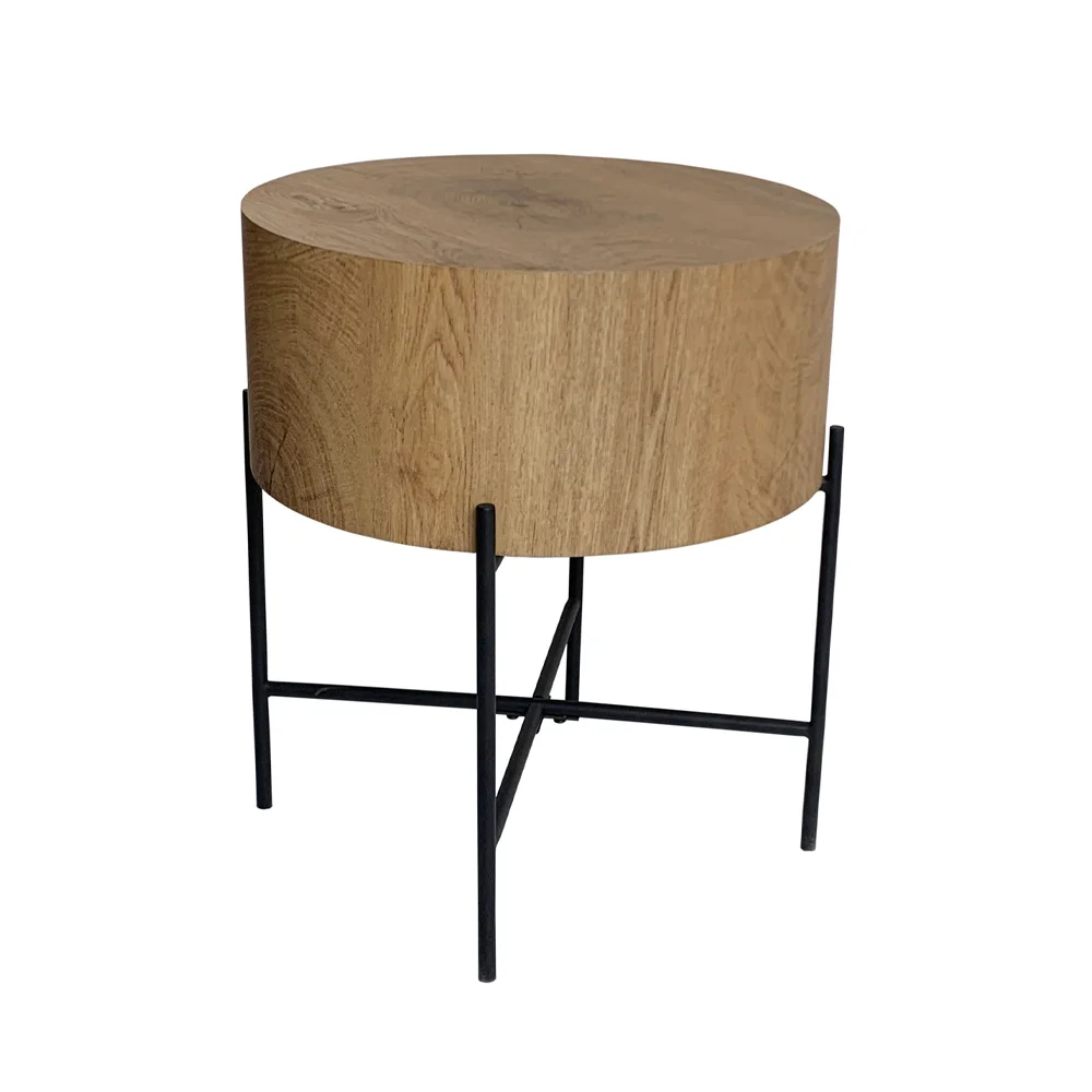 Φωτογραφία προϊόντος: LIBERTA MADERA SIDE TABLE ΦΥΣΙΚΟ ΜΑΥΡΟ 45x45x45