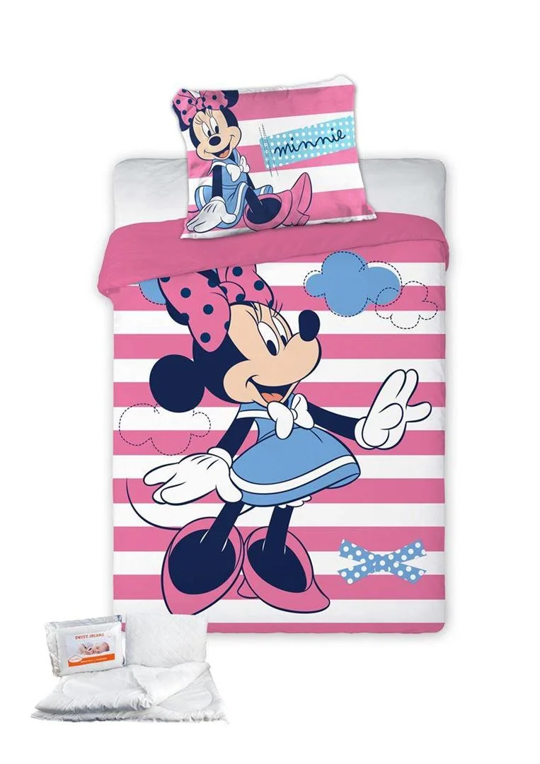 Φωτογραφία προϊόντος: DISNEY DIMcol ΠΑΠΛΩΜΑΤΟΘΗΚΗ & ΠΑΠΛΩΜΑ ΣΕΤ 4 τεμ. Disney Minnie 580 100x135 Digital Print Cotton 100%