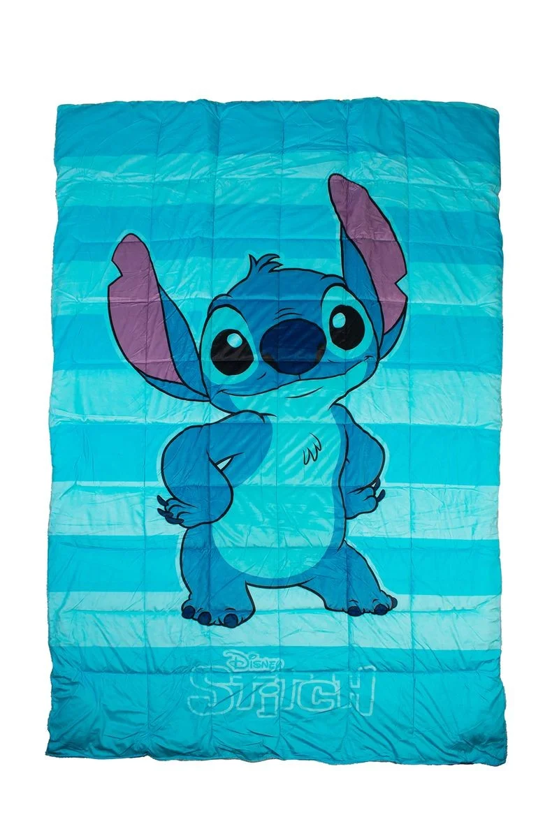 Φωτογραφία προϊόντος: Κουβερτοπάπλωμα Flannel-Sherpa Disney Home Lilo & Stitch 14 160X250 Sky Blue 100% Polyester