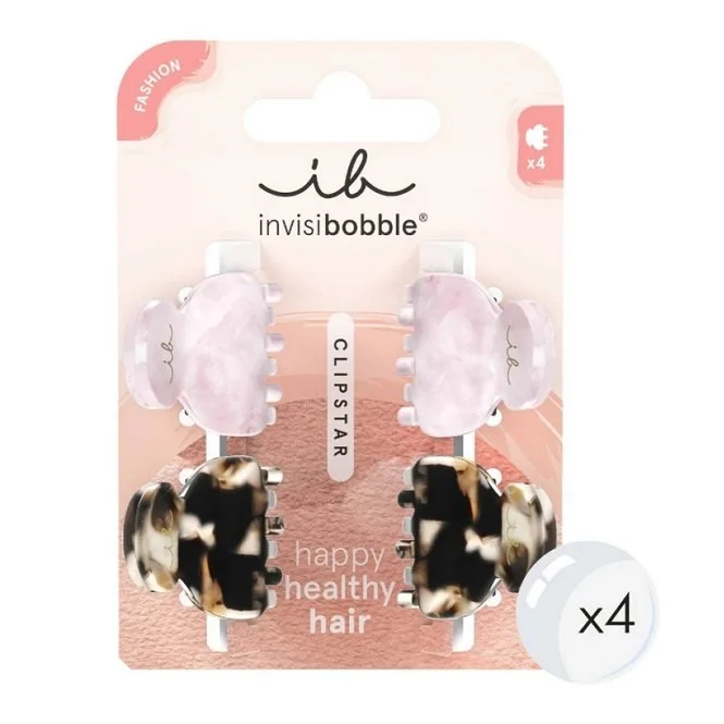 Φωτογραφία προϊόντος: Invisibobble Κλάμερ Μαλλιών Clipstar Happy Healthy Hair 4τμχ
