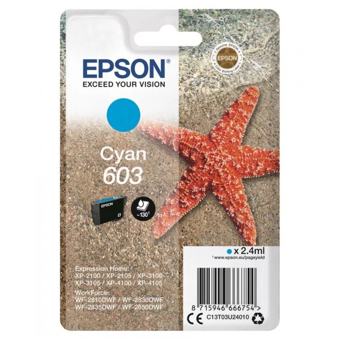 Φωτογραφία προϊόντος: Ink Epson T03U240 C13T03U240 Cyan 2.4ml