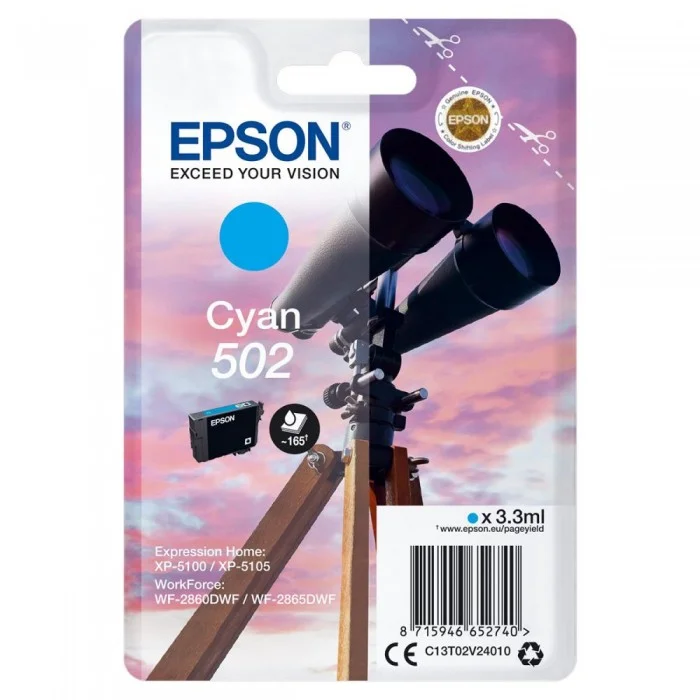 Φωτογραφία προϊόντος: Ink Epson T02V24 C13T02V24010 Cyan - 3.3ml