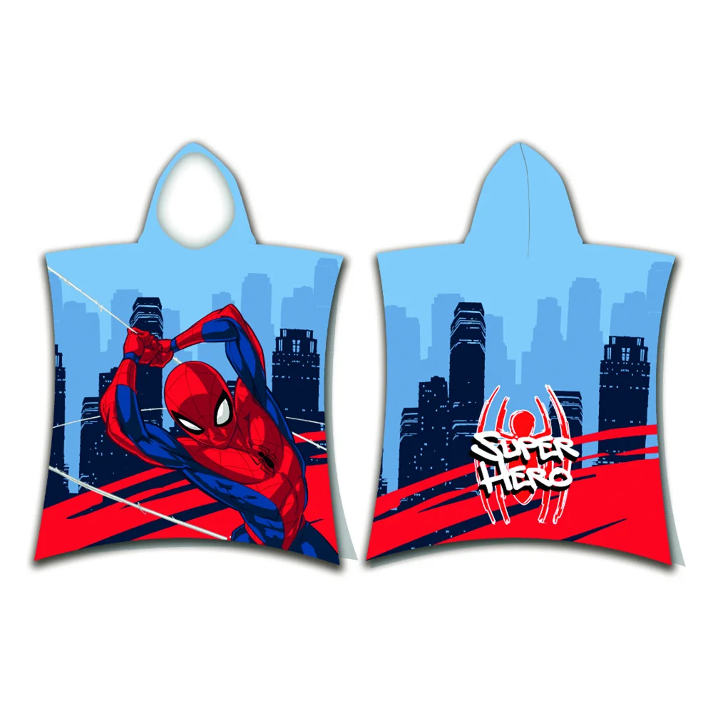 Φωτογραφία προϊόντος: Παιδικό πόντσο Microfiber Spiderman Μπλε 50 x 115 cm