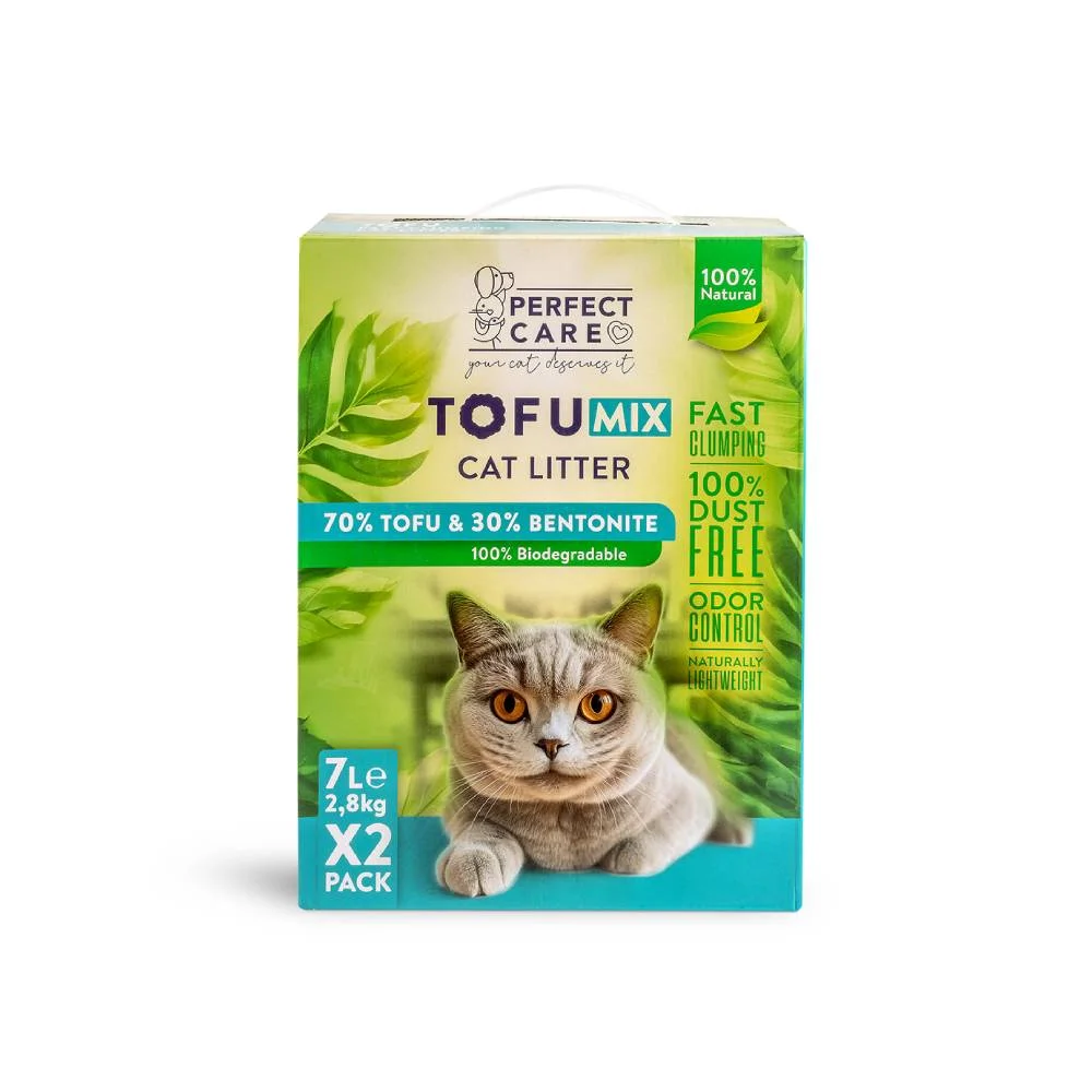 Φωτογραφία προϊόντος: Άμμος Γάτας Perfect Care Cat Mix Tofu - Μπετονίτη 14lt (2 x 7lt)