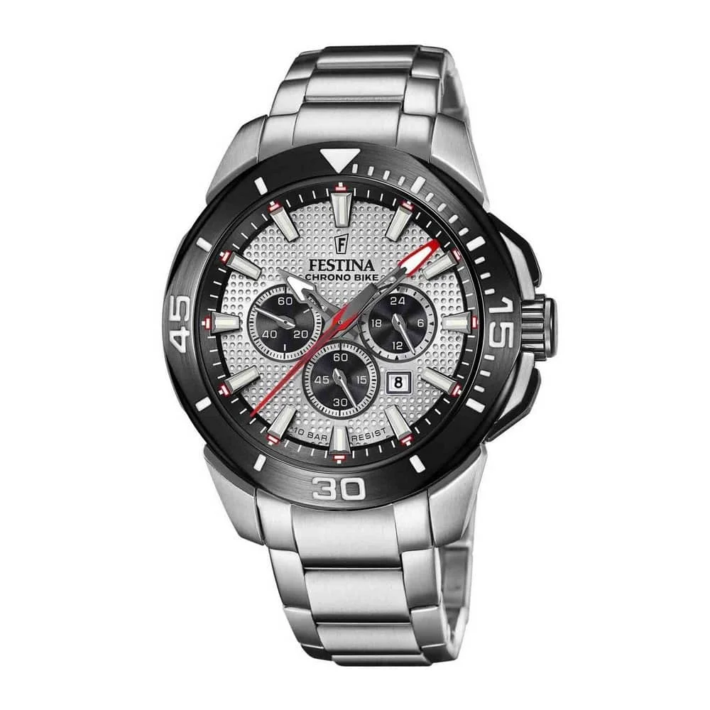Φωτογραφία προϊόντος: Festina Bike, Men's Chronograph Watch, Silver Stainless Steel Bracelet F20641/1