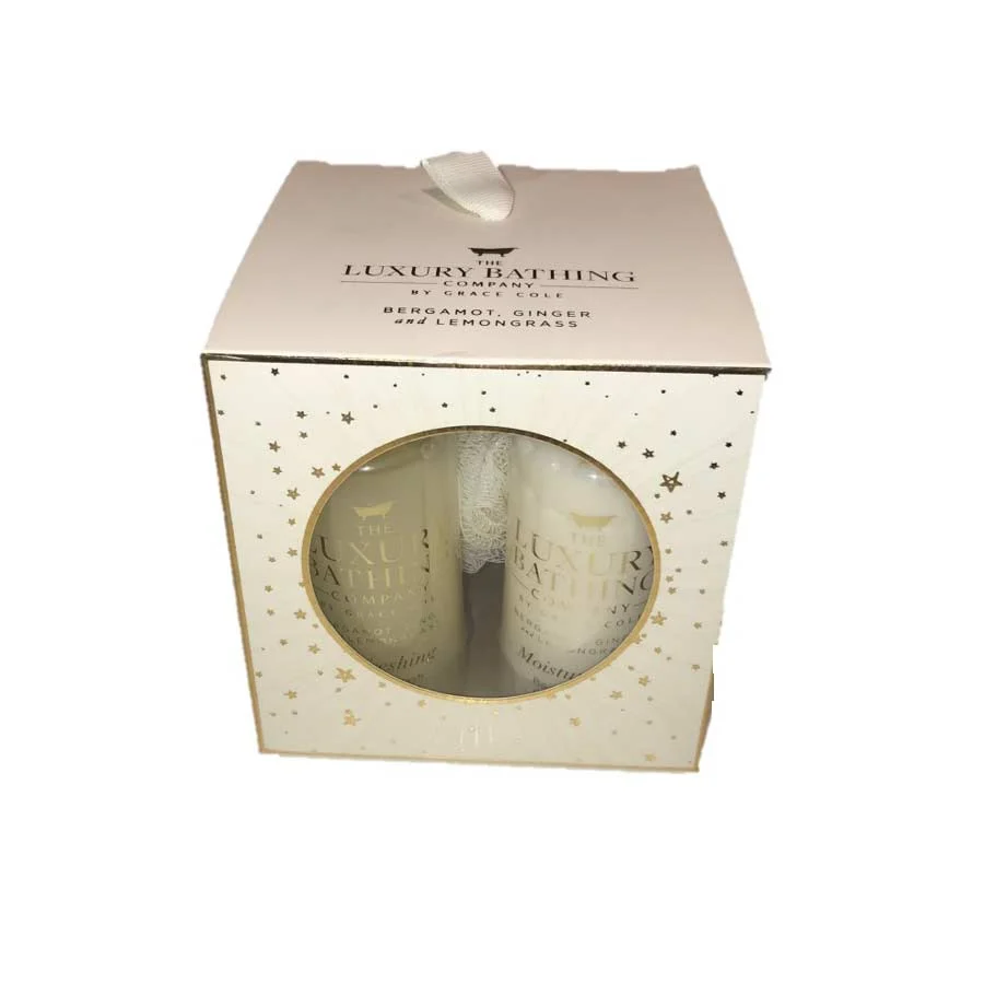 Φωτογραφία προϊόντος: Σετ δώρου Bergamot,Ginger and Lemongrass 100ml,κωδ.GA1804003-1 της Grace Cole-EAN:5055443652137-Περιλαμβάνει Αφρόλουτρο 100 ml,Κρέμα σώματος 100ml,Σφουγγάρι