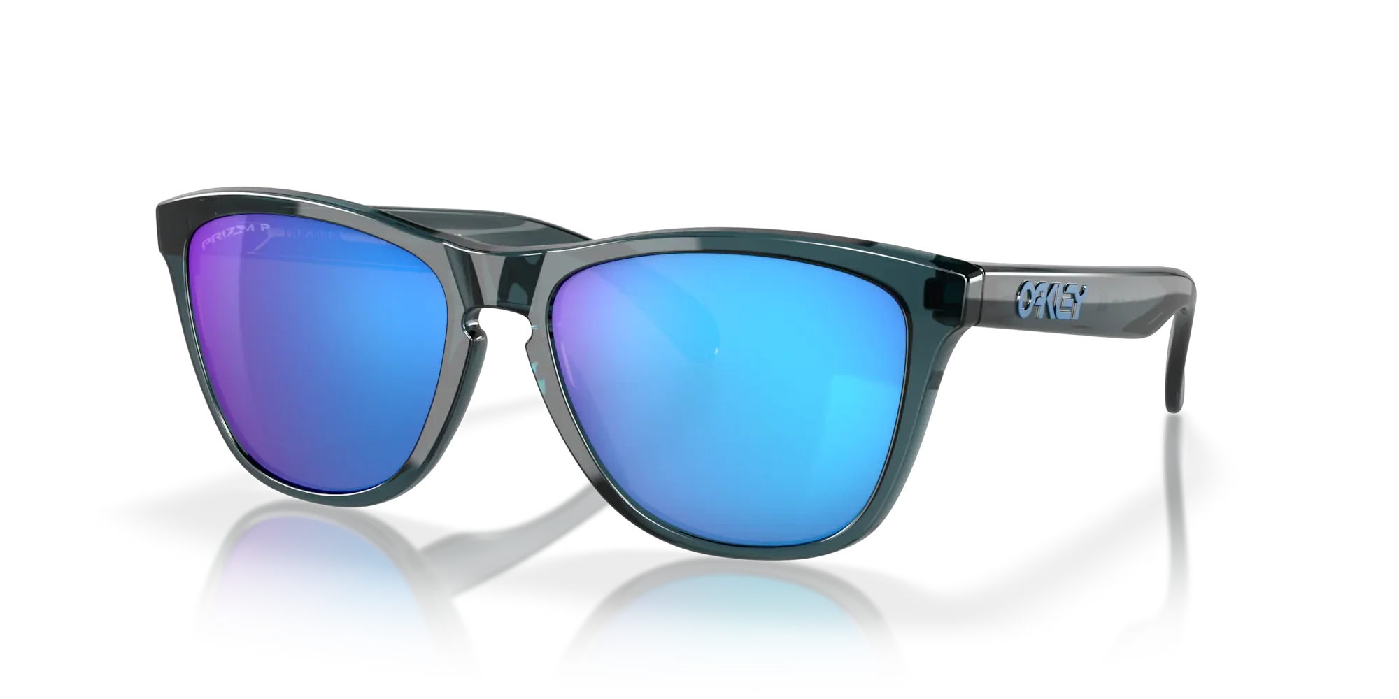 Φωτογραφία προϊόντος: Γυαλιά Ηλίου Oakley Frogskins Παιδικά κοκκάλινα μαύρα με μπλε καθρέπτη φακό 9006 13 53mm