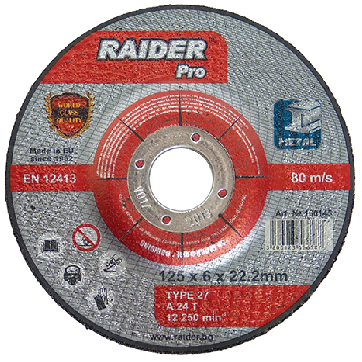 Φωτογραφία προϊόντος: RAIDER Τροχός λείανσης Pro 115*6*22.2mm 160144