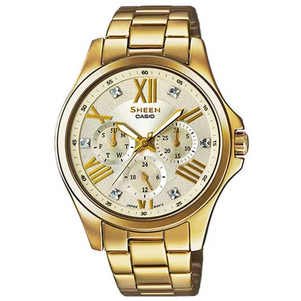 Φωτογραφία προϊόντος: CASIO SHEEN SHE-3806GD-9AUER Swarovski Multifunction