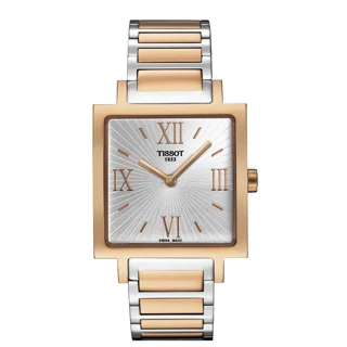 Φωτογραφία προϊόντος: TISSOT HAPPY CHIC T0343093203800 Square Two Tone Ladies