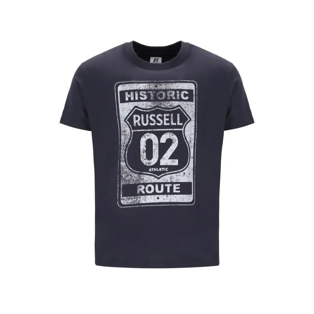 Φωτογραφία προϊόντος: Russel Athletic Ανδρικό Αθλητικό T-Shirt Μπλε Όμπρε (A4-047-1-155)