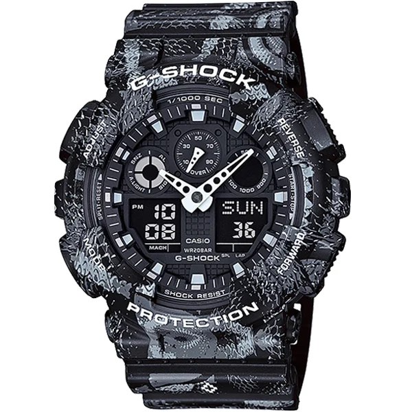 Φωτογραφία προϊόντος: CASIO G-SHOCK GA-100MRB-1AER Marcelo Burlon Snake Print Limited Edition