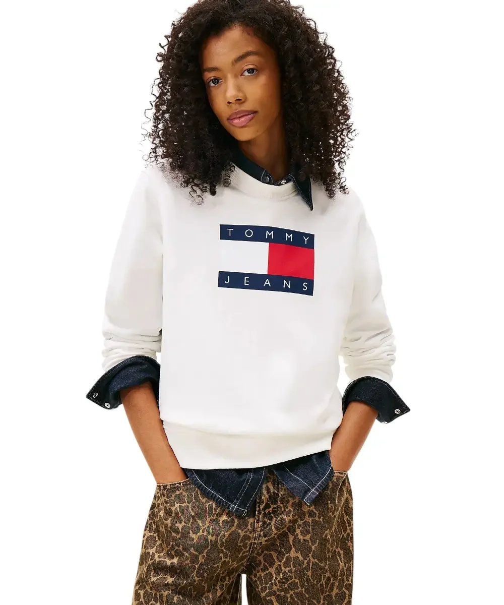Φωτογραφία προϊόντος: Tommy Hilfiger - Γυναικείο Φούτερ Tonal Flag Sweatshirt Regular Fit DW0DW22564-YBL Εκρού