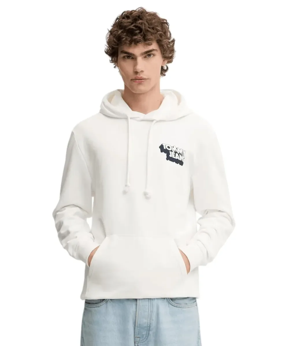 Φωτογραφία προϊόντος: Tommy Hilfiger - Ανδρικό Φούτερ Stack Back Logo Hoodie DM0DM21625-YBL Λευκό