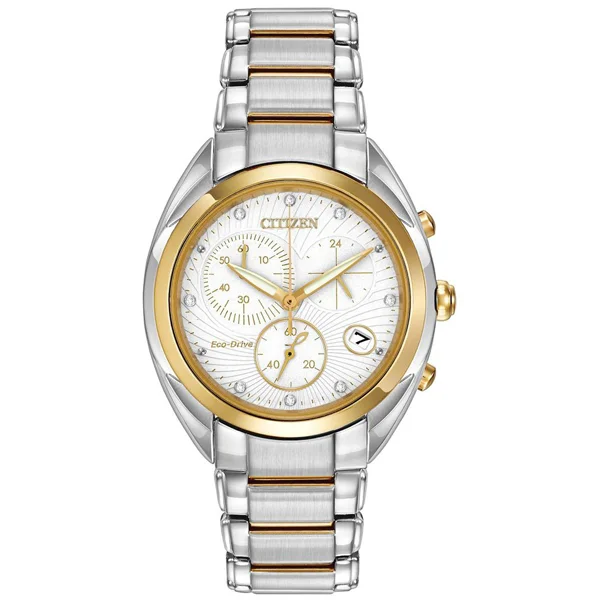 Φωτογραφία προϊόντος: CITIZEN ECO DRIVE FB1394-52A Two Tone Diamond Chronograph