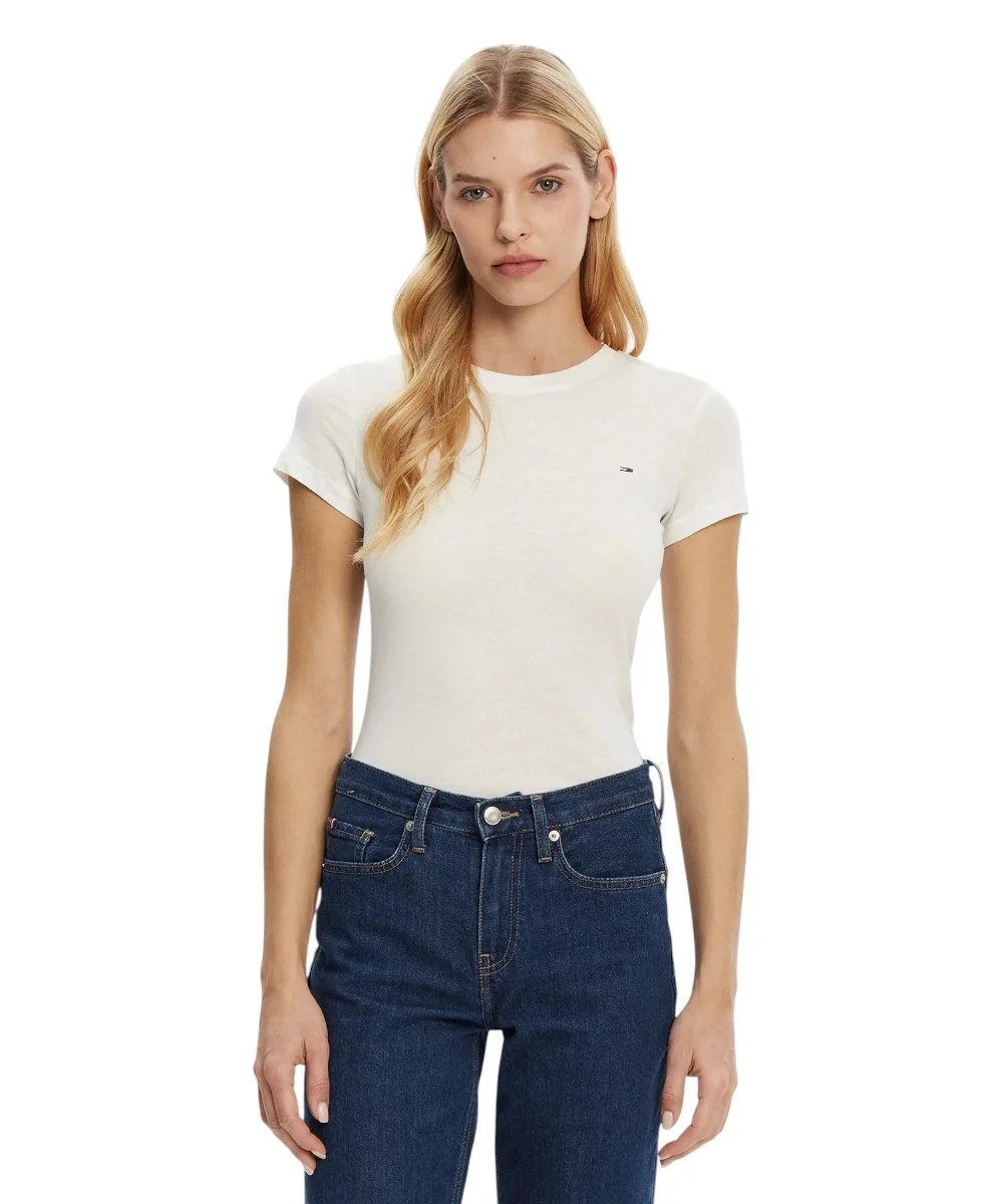 Φωτογραφία προϊόντος: TOMMY HILFIGER TOMMY JEANS C NECK T-SHIRT WOMEN ΕΚΡΟΥ (DW0DW20459-YBL)