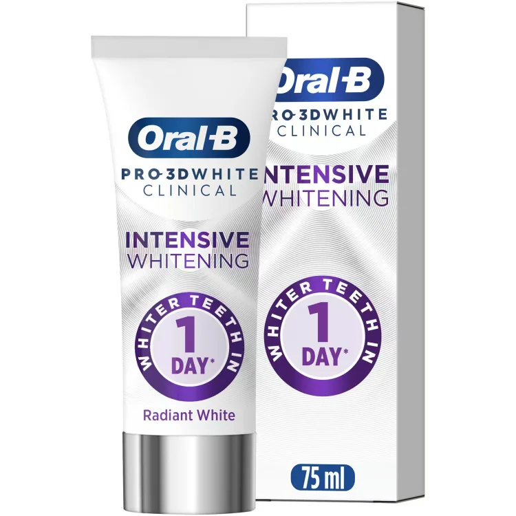 Φωτογραφία προϊόντος: ORAL-B Pro 3D White Clinical Intensive Whitening Οδοντόκρεμα Λεύκανσης 75ml
