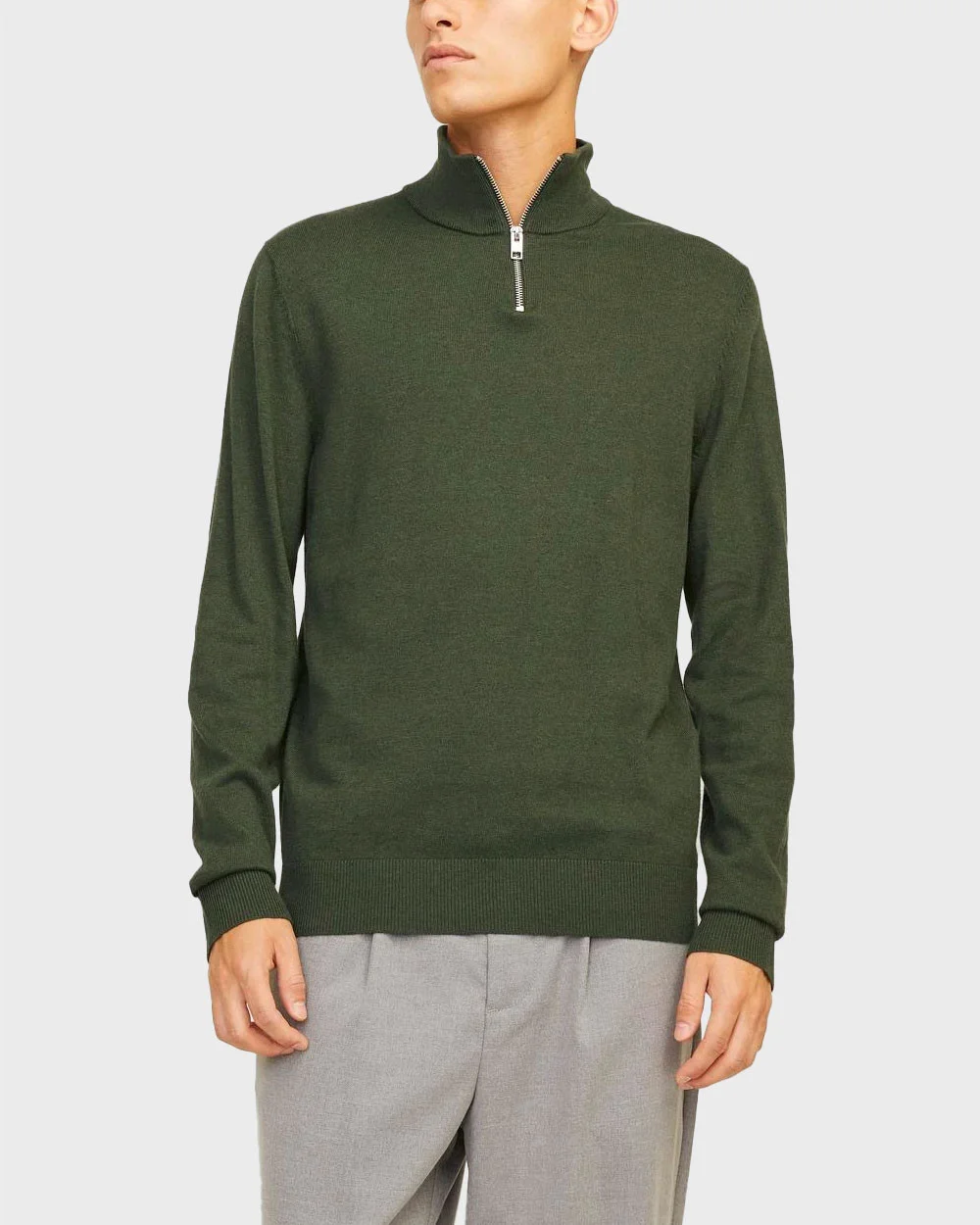 Φωτογραφία προϊόντος: JACK & JONES ΑΝΔΡΙΚΟ ΠΟΥΛΟΒΕΡ HALF-ZIP - 12189339 ΛΑΔΙ