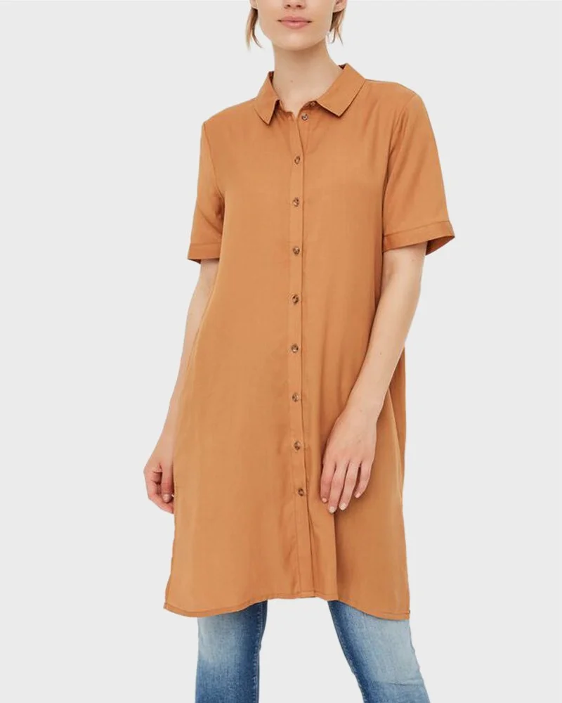 Φωτογραφία προϊόντος: TUNIC SHIRT DRESS ΤΗΣ VERO MODA - 10226189 ΚΕΡΑΜΙΔΙ