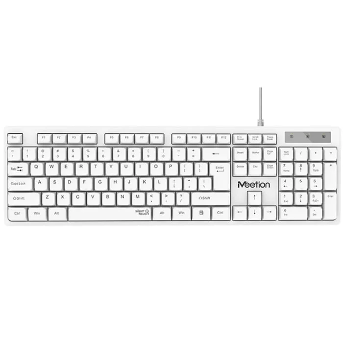 Φωτογραφία προϊόντος: Meetion MT-K300 Standard USB Ενσύρματο Πληκτρολόγιο Λευκό