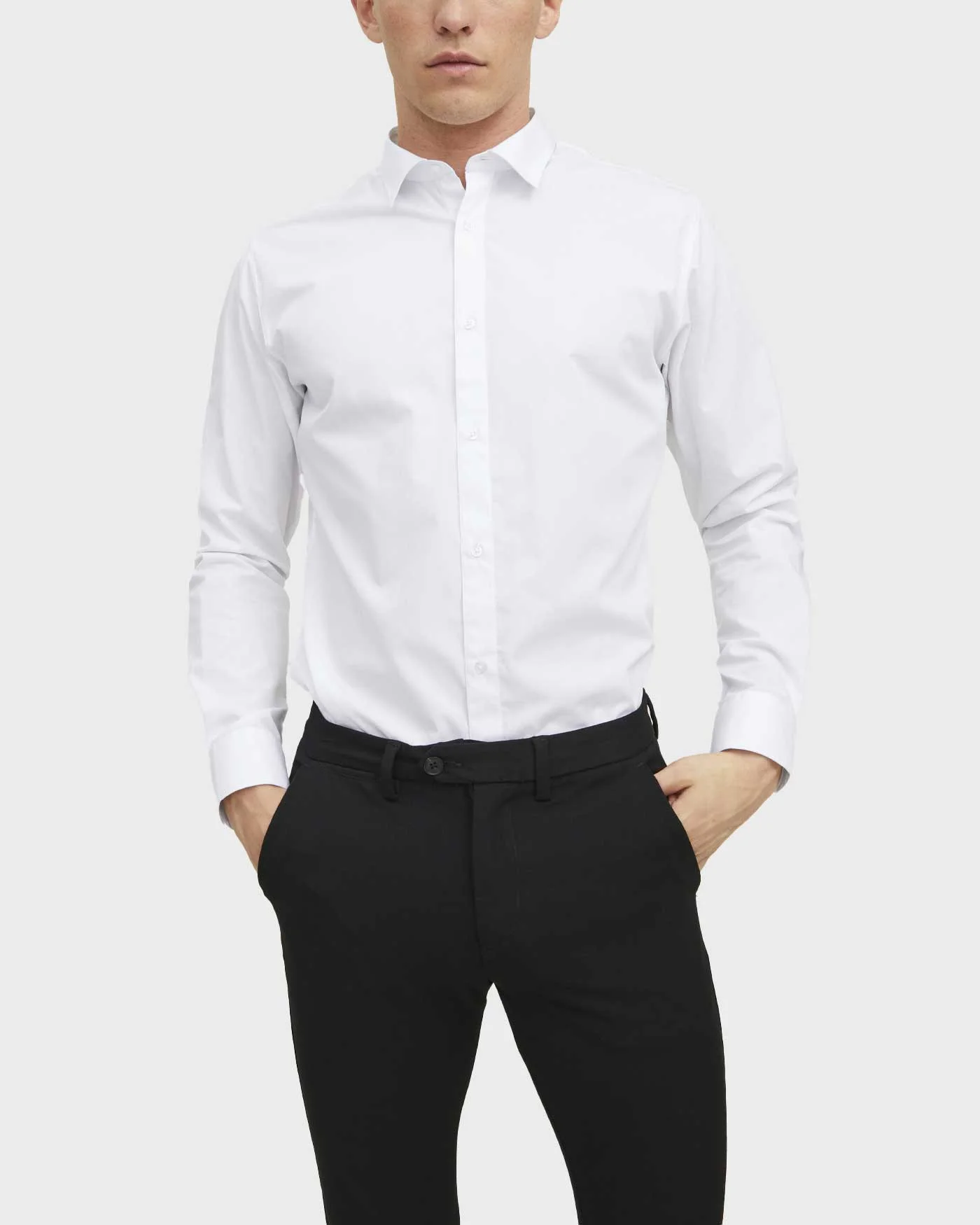 Φωτογραφία προϊόντος: JACK & JONES ΑΝΔΡΙΚΟ ΠΟΥΚΑΜΙΣΟ ΣΤΕΝΗ ΓΡΑΜΜΗ - 12187222 ΑΣΠΡΟ