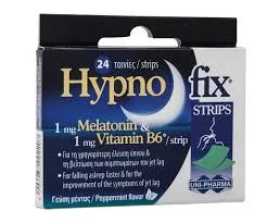 Φωτογραφία προϊόντος: Uni-Pharma Hypno Fix Strips Συμπλήρωμα διατροφής με μελατονίνη, 24 ταινίες