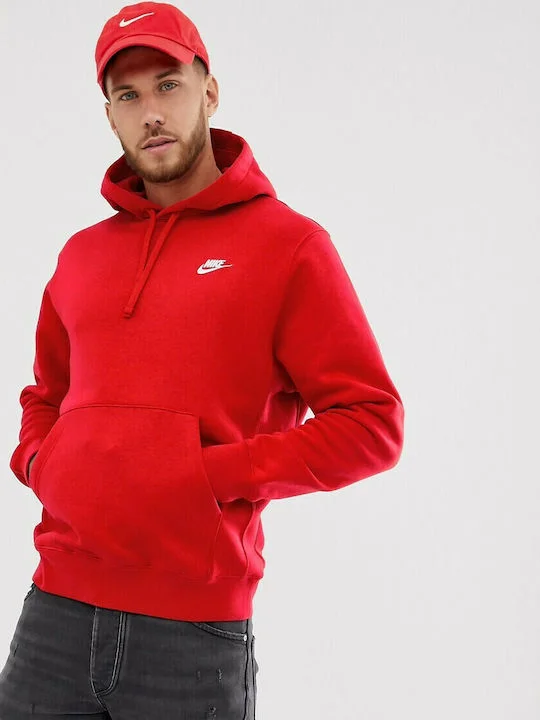 Φωτογραφία προϊόντος: Nike Sportswear Club Fleece Hoodie BV2654-657 ΚΟΚΚΙΝΟ