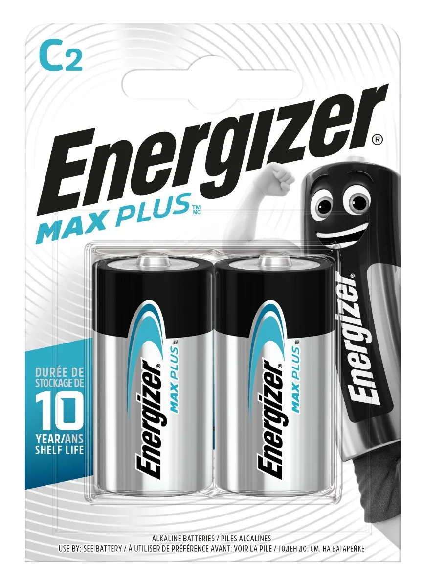 Φωτογραφία προϊόντος: Energizer Max Plus Alkaline Μπαταρία C (2 τμχ)