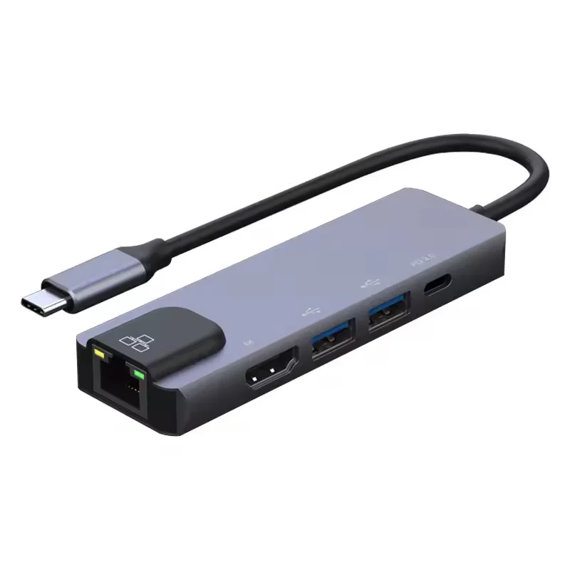 Φωτογραφία προϊόντος: ATC Αντάπτορας 5in1 RJ45 USB3.0x2 PD 4K 60HZ HDTV