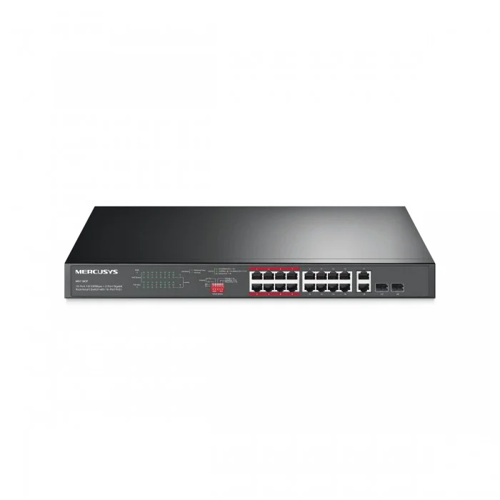 Φωτογραφία προϊόντος: Mercusys MS118CP 16-Port 10,100Mbps + 2-Port Gigabit Rackmount Switch with 16-Port PoE+