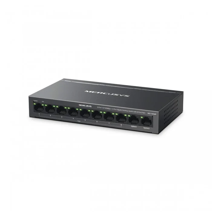 Φωτογραφία προϊόντος: Mercusys MS110CMP 8-Port 10/100 Mbps + 2-Port Gigabit Desktop Switch with 8-Port PoE+