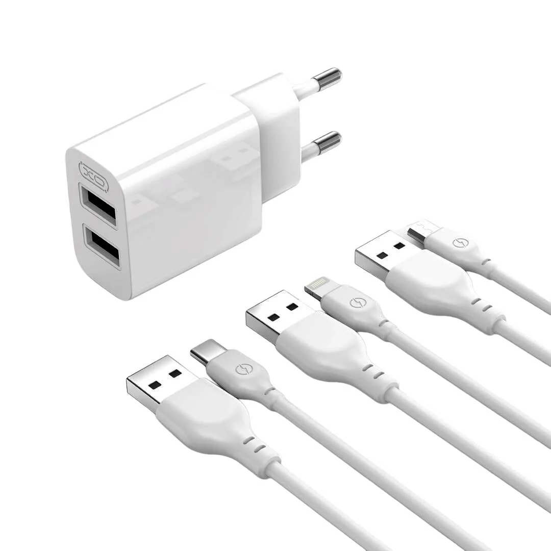Φωτογραφία προϊόντος: XO L109 (EU) Dual USB-A 2.4A Charger with Micro cable