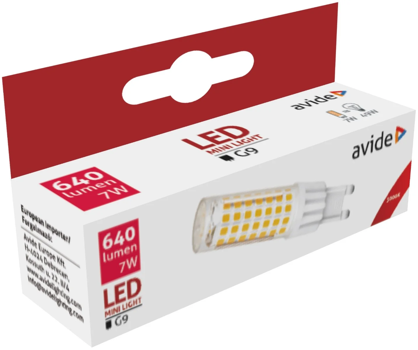 Φωτογραφία προϊόντος: Avide LED 7W G9 220° Θερμό 3000K flat