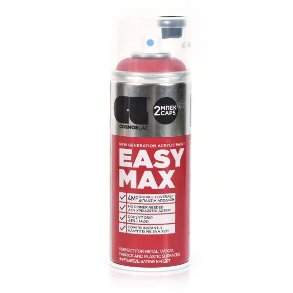 Φωτογραφία προϊόντος: Cosmos Lac Spray Easy Max 811 Dark Red 400ml Ral3002