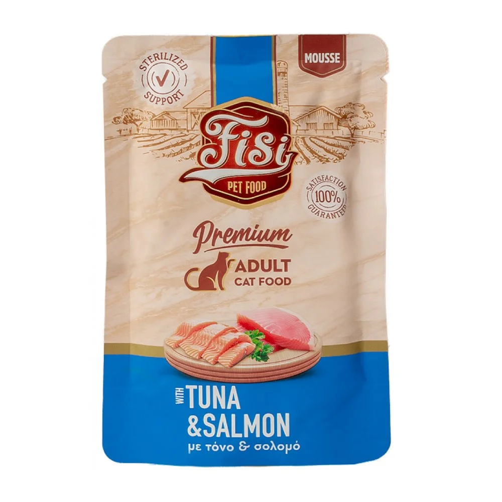 Φωτογραφία προϊόντος: Fisi Pure Meat Cat Adult Mousse Τόνος + Σολομό 80gr