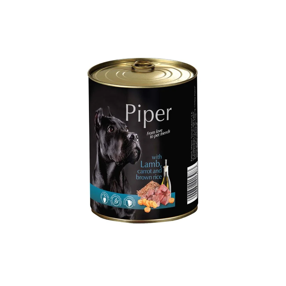 Φωτογραφία προϊόντος: Piper Υγρή Τροφή Σκύλου με Αρνί + Καρότο 800γρ.