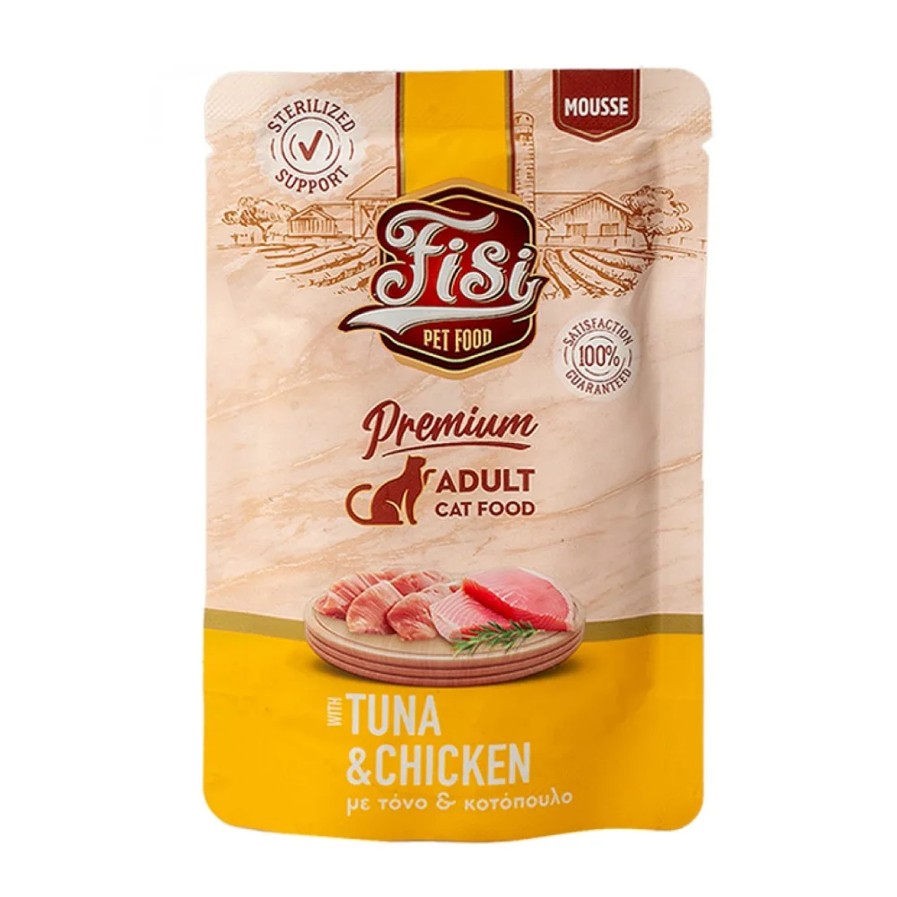 Φωτογραφία προϊόντος: Fisi Pure Meat Cat Adult Mousse Τόνος + Κοτόπουλο 80gr