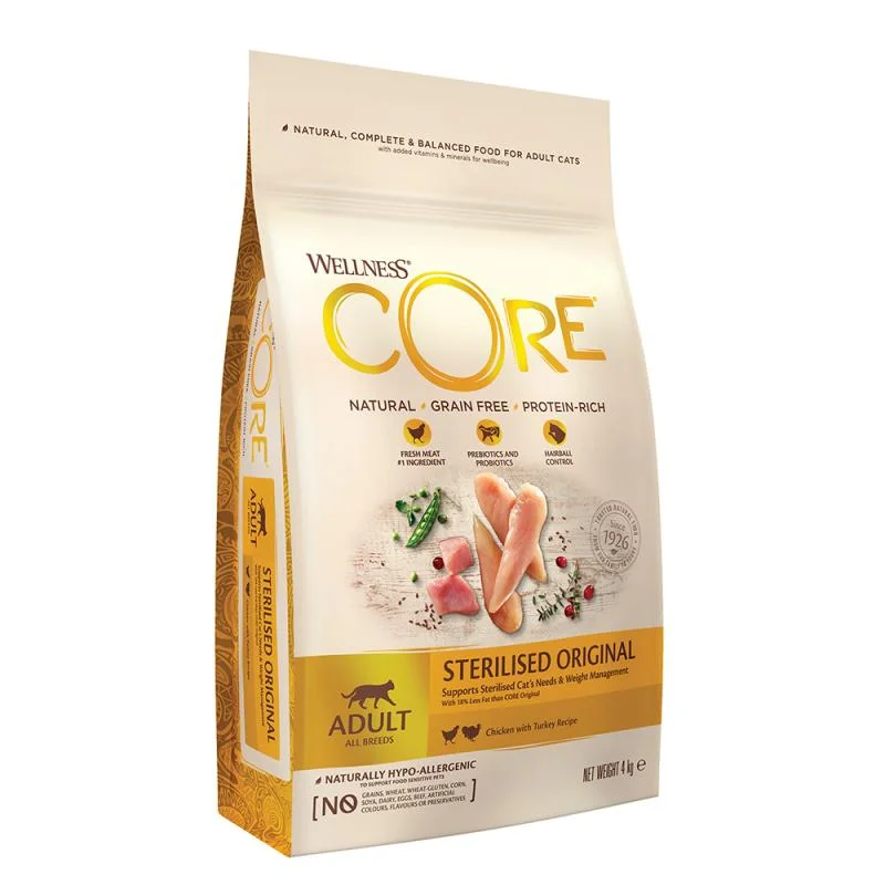 Φωτογραφία προϊόντος: Wellness CORE Cat Sterilized Κοτόπουλο + Γαλοπούλα 4Kg