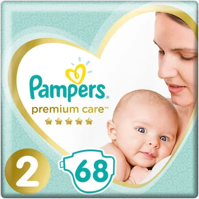 Φωτογραφία προϊόντος: PAMPERS Premium Care Βρεφικές Πάνες No2 (4-8kg) 68τμχ