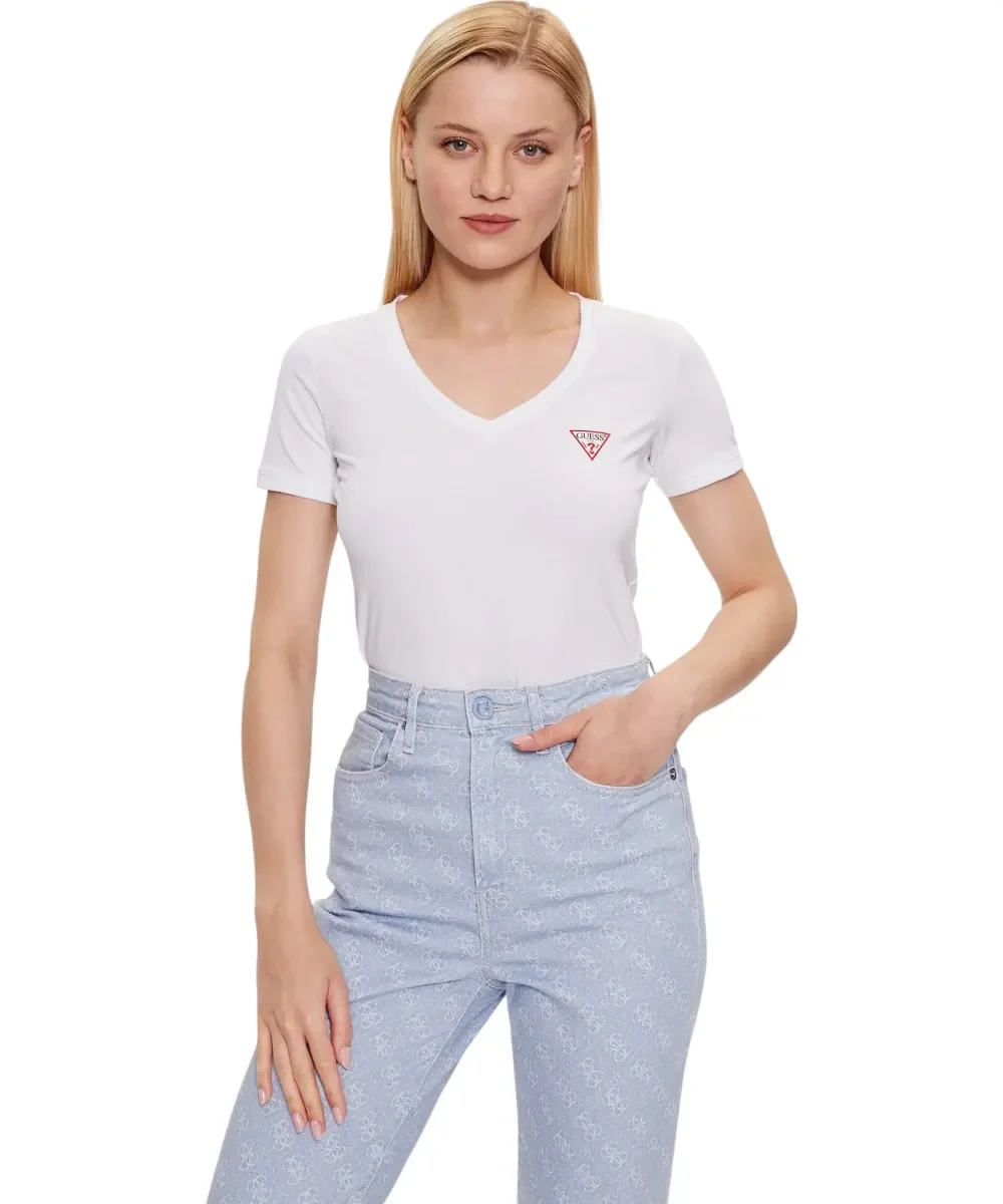Φωτογραφία προϊόντος: Guess - Γυναικείο T-Shirt V‑Neck W2YI45J1314-G011 Λευκό