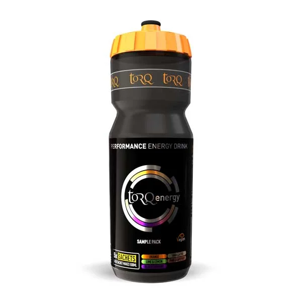 Φωτογραφία προϊόντος: TORQ Μπουκάλι x 5 Energy Σακουλάκια 165gr (Orange, Lime + Lemon, Blackcurrant, Vanilla Pod, Pink Grapefruit)