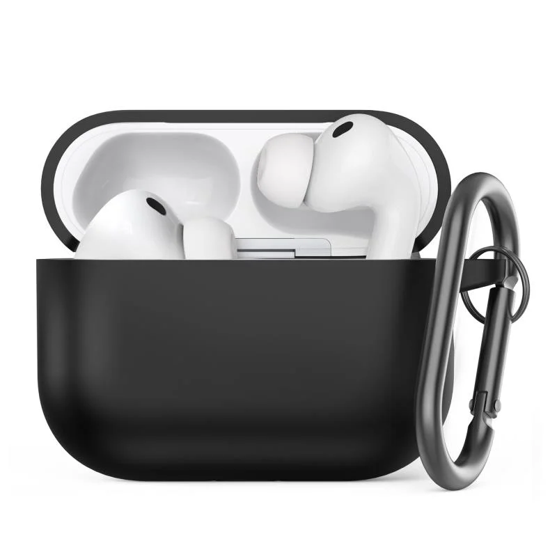 Φωτογραφία προϊόντος: Θήκη Σιλικόνης AhaStyle WG184 Apple AirPods Pro 3 Premium με Γάντζο Μαύρο