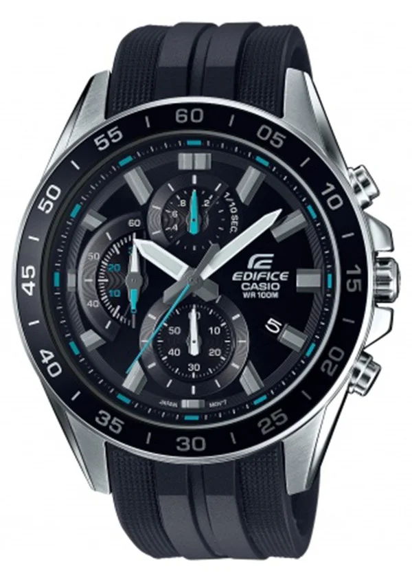 Φωτογραφία προϊόντος: Ρολόι CASIO Edifice Με Χρονογράφο και Μαύρο Καουτσούκ Λουράκι EFV-550P-1AVUEF