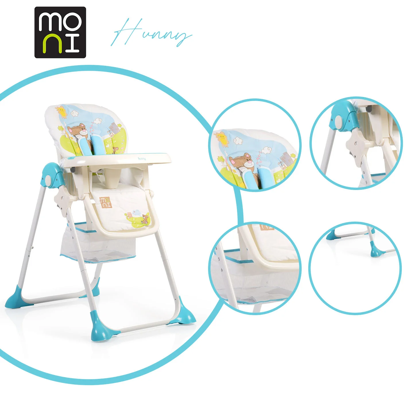 Φωτογραφία προϊόντος: MONI - High chair Hunny blue - 3800146238889