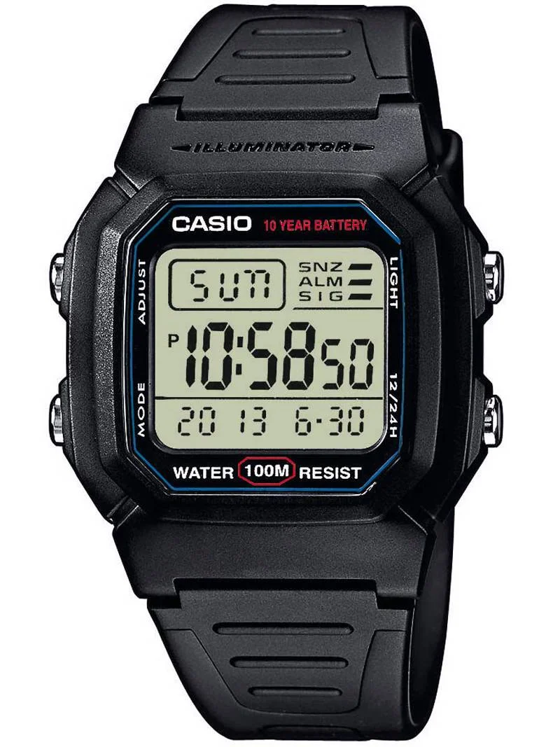 Φωτογραφία προϊόντος: Casio Collection Ρολόι Μπαταρίας με Μαύρο Καουτσούκ Λουράκι W-800H-1AVES