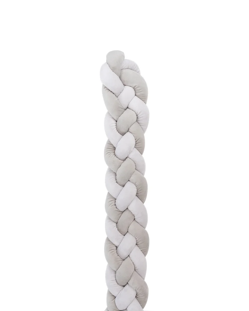 Φωτογραφία προϊόντος: Kikka Boo - Braided bumper 180cm 4 braids (15cm) Grey - 41109050145
