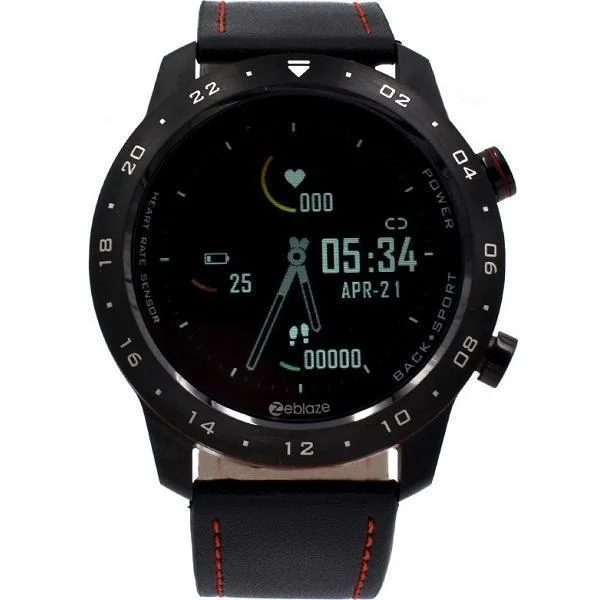 Φωτογραφία προϊόντος: OEM Smartwatch Zeblaze NEO 2 με Κλασικό Σχεδιασμό & Δερμάτινο Λουράκι Bluetooth 5.0 Android/IOS - Μαύρο