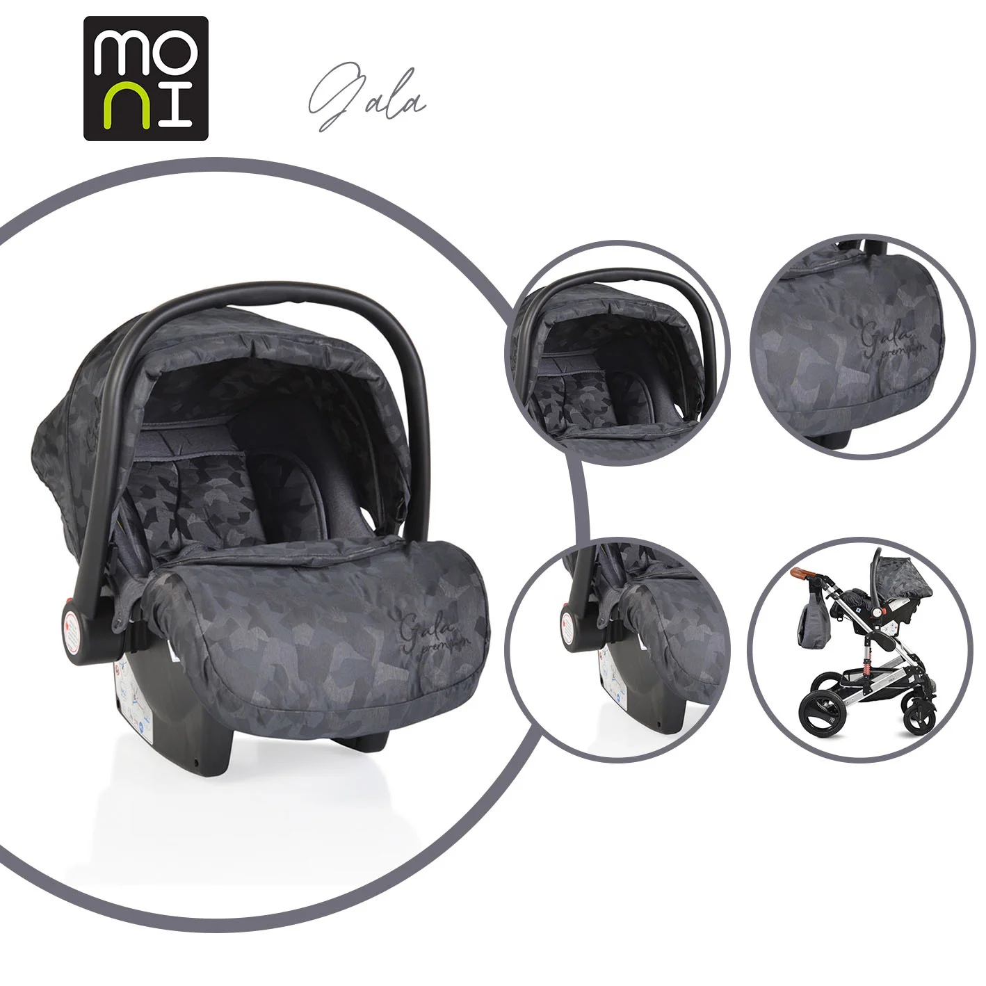 Φωτογραφία προϊόντος: MONI - Car seat Gala Premium crystals - 3800146239770