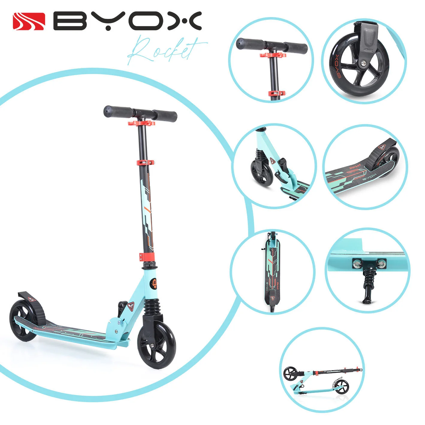 Φωτογραφία προϊόντος: BYOX - Scooter Rocket turquize - 3800146227098